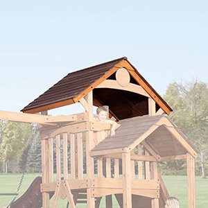 Backyard Adventures | Summit Outlook Wood Roof with Gable Kit